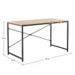 Íróasztal tölgy/fekete, MELLORA