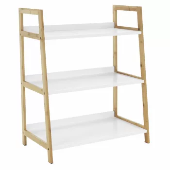 3 polcos állvány, fehér/természetes, KOEN TYP 1
