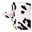 Puff kistehén alakban, Velvet anyag fehér/fekete/natúr, MOLLY