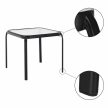 Kerti kisasztal, fekete acél/edzett üveg, RAMOL