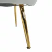 Fotel Art-deco stílusban, szürke-kék Velvet anyag/gold chróm-arany, NOBLIN , Szürke , Szövet