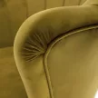 Fotel Art-deco stílusban, mustár színű Velvet anyag/gold chróm-arany, NOBLIN , Sárga , Szövet
