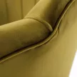 Fotel Art-deco stílusban, mustár színű Velvet anyag/gold chróm-arany, NOBLIN , Sárga , Szövet