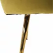Fotel Art-deco stílusban, mustár színű Velvet anyag/gold chróm-arany, NOBLIN , Sárga , Szövet