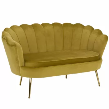   Pad Art-deco stílusban, mustár színűVelvet anyag/gold chróm-arany, NOBLIN , Sárga , Szövet