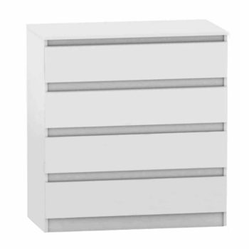 4 fiókos komód, fehér, HANY NEW 004