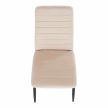 Szék, bézs Dulux Velvet szövet/fekete fém, COLETA NOVA