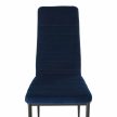 Szék, kék Velvet szövet/fekete fém, COLETA NOVA