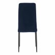 Szék, kék Velvet szövet/fekete fém, COLETA NOVA