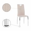 Étkezőszék, bézs Dulux Velvet szövet/króm, OLIVA NEW