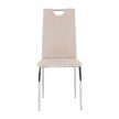 Étkezőszék, bézs Dulux Velvet szövet/króm, OLIVA NEW