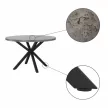 Étkezőasztal, beton/fekete, MEDOR