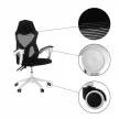 Irodai/gamer szék, fekete/fehér, YOKO