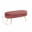 Luxus zsámoly/puff, rózsaszín Velvet szövet/króm arany, Art-deco, NOBLIN TABURET TYP 2 , Rózsaszín , Szövet