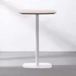 Bárasztal, tölgy/fehér, MDF/fém, HARLOV