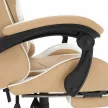 Irodai/gamer fotel, fekete/fehér/bézs, OZGE 2 NEW