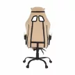 Irodai/gamer fotel, fekete/fehér/bézs, OZGE 2 NEW