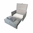 Kinyitható 2-es ülés, világosszürke szövet Riviera, ALANA