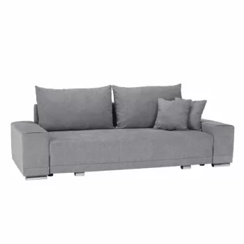 Kinyitható heverő, világosszürke, KEVAN BIG SOFA