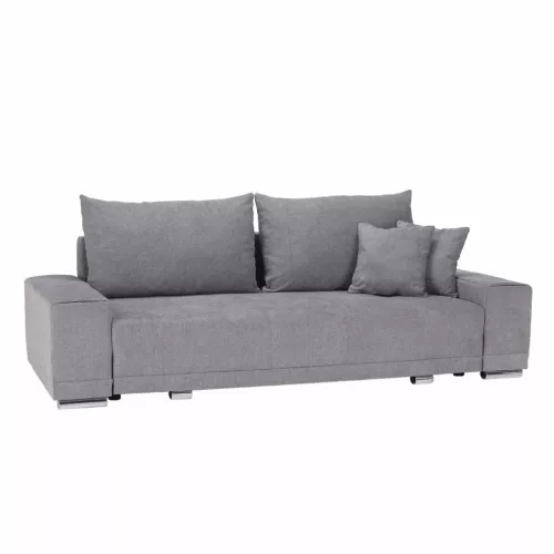 Kinyitható heverő, világosszürke, KEVAN BIG SOFA
