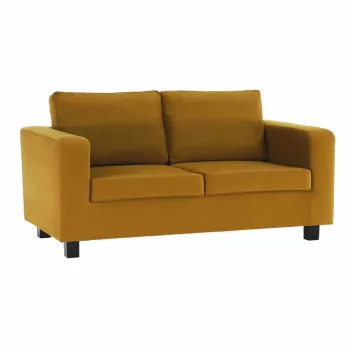   Teljesen kárpitozott heverő, 3-as ülés, mustár színű szövet, LUANA