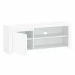 TV asztal 1D/160, fehér fényes, LINDY