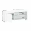 TV asztal 1D/160, fehér fényes, LINDY
