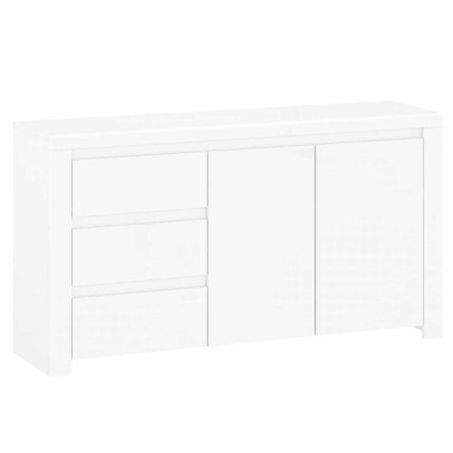 Komód 2D3S, fehér fényes, LINDY