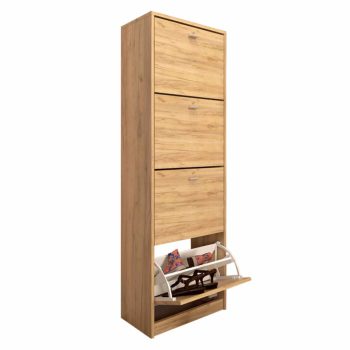   Négyrészes cipősszekrény, artisan, VIVAT NEW TYP 3 , Barna , Faforgács