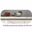 konyhabútor, sonoma tölgy/fehér magasfényű HG, LINE , Barna , Faforgács