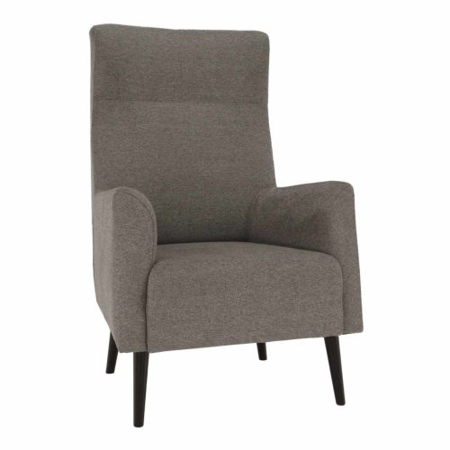 Füles fotel, szürke/fekete, SAMY , Szürke , Szövet