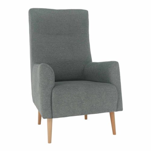 Füles fotel, mentol/tölgy, SAMY , Türkiz , Szövet