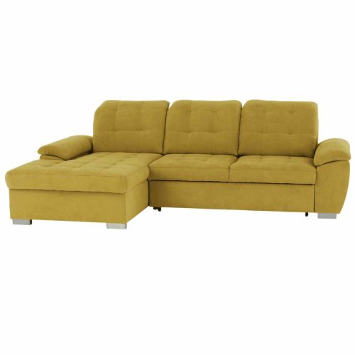 Ülőgarnitúra, mustár anyag, balos, EVANGELIN , Sárga , Szövet