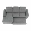 Ülőgarnitúra, szürke anyag, balos, EVANGELIN , Szürke , Szövet
