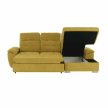 Ülőgarnitúra, mustár anyag, jobbos, EVANGELIN , Sárga , Szövet