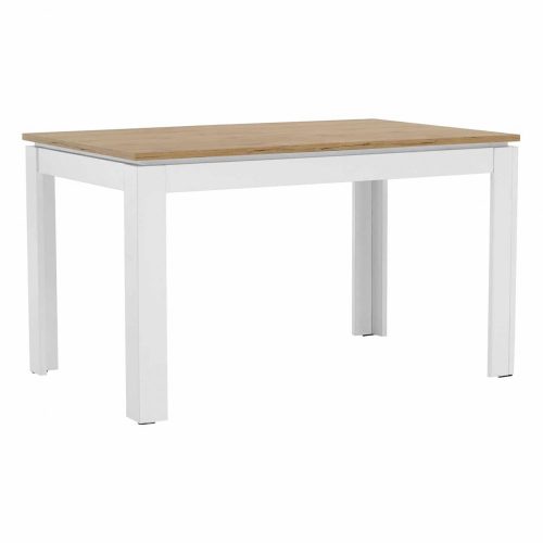 Kihúzható asztal, fehér/wotan tölgy 135-184x86 cm, VILGO , Barna , ABS élek