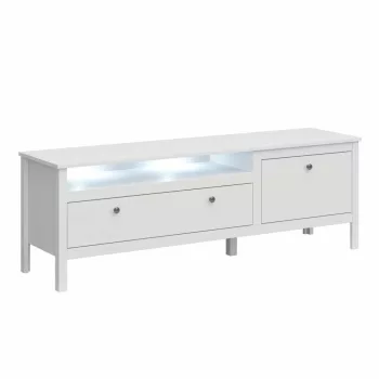 TV asztal 1S1K/160, fehér, OLJE , Fehér , MDF