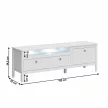 TV asztal 1S1K/160, fehér, OLJE , Fehér , MDF