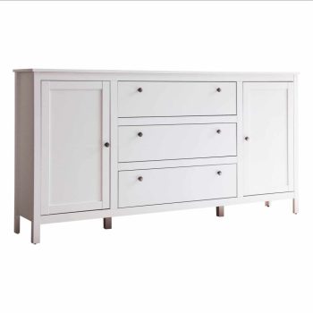 Komód 2D3S, fehér, OLJE , Fehér , MDF