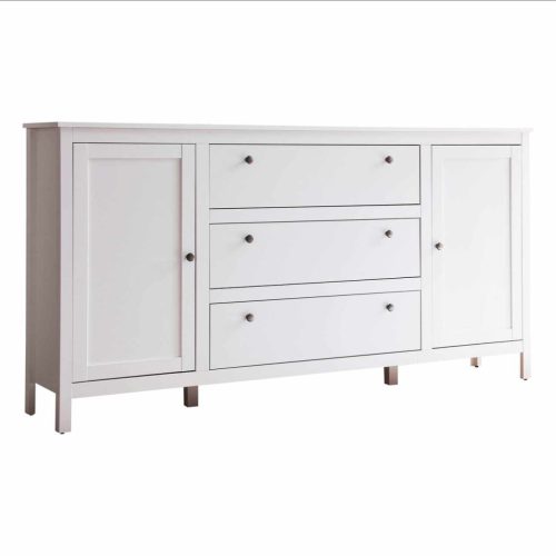 Komód 2D3S, fehér, OLJE , Fehér , MDF