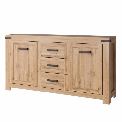 Komód 2D3S, wotan tölgy, MORATIZ , Barna , MDF