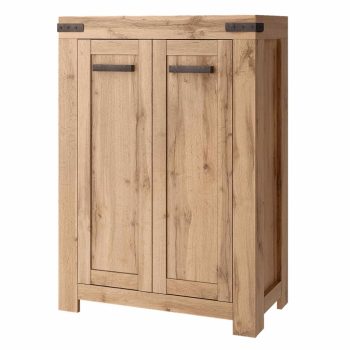 Komód 2D/80, wotan tölgy, MORATIZ , Barna , Faforgács