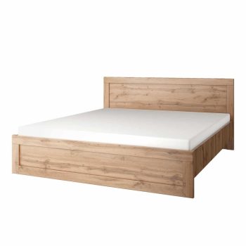   Franciaágy, 180x200, wotan tölgy, MORATIZ , Barna , Faforgács