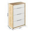 komód fiókokkal, artisan tölgy/fehér, RIOMA TYP 22 , Barna , Faforgács