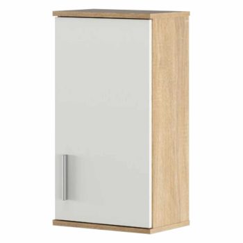   Faliszekrény, sonoma tölgy/matt fehér LESSY NEW 04 , Barna , DTD