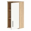 Faliszekrény, sonoma tölgy/matt fehér LESSY NEW 04 , Barna , DTD
