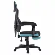 Irodai/gamer szék, fekete/neomint, JORIK NEW , Türkiz , Műanyag