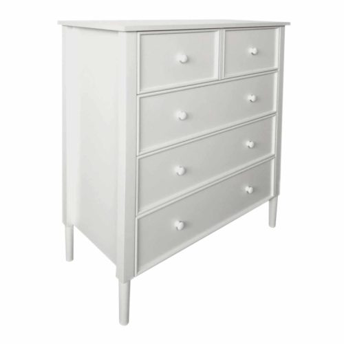 Komód, fehér, TEANA , Fehér , MDF