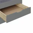 Ágy kihúzható pótággyal, szürke, tömörfa, 90x200, MARINELLA NEW , Szürke , Fenyő