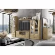 TV asztal 2D1S/180, navarra tölgy, DORSI , Barna , Faforgács
